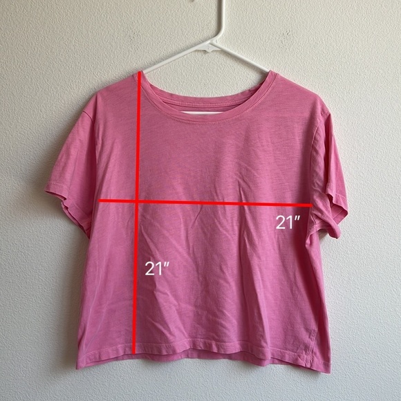 athleta organic daily crop tee pink - Picture 6 of 8